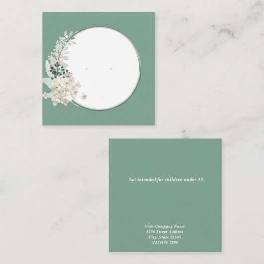 Floral Lijst Stud met Kaarten voor beeldscherm Afsprakenkaartje (Voorkant / Achterkant)