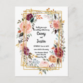 Floral Lijst Trending Wedding Briefkaart (Voorkant)