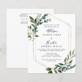 Floral Lijst Wedding Invitation (Voorkant / Achterkant)