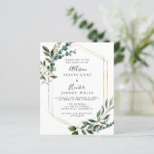 Floral Lijst Wedding Invitation (Staand voorkant)