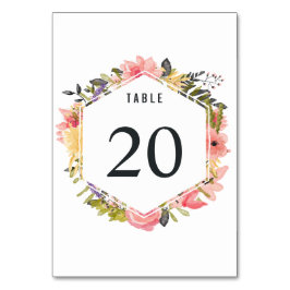 Floral Lijst Wedding Table Number Kaart