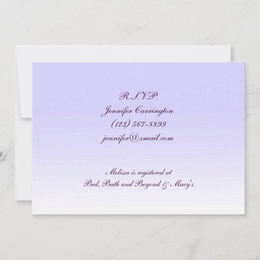 Floral Lila Flowers Vrijgezellenfeest Kaart (Achterkant)