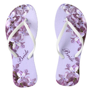 Floral Lila Flowers Weddenschap Teenslippers