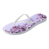 Floral Lila Flowers Wedding Grandmoeder van Bride Teenslippers (Schuin)