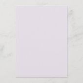 Floral Lila Lavendel Lijst Menu (Achterkant)