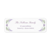 Floral Lilac Frame return address label (Voorkant)
