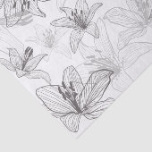 Floral Lilies Line Art Tissuepapier (Detail)