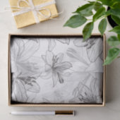 Floral Lilies Line Art Tissuepapier (Geschenk)