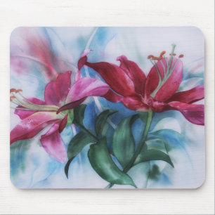 Floral Lily Artistic Mousepad Muismat
