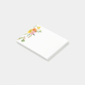 Floral Lily Flowers - Roze, Oranje geel Post-it® Notes (Schuin)