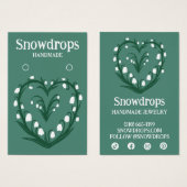 Floral Lily Oorbel Ketting Sieraden Display Kaart (Voorkant /achterkant)