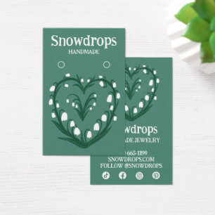 Floral Lily Oorbel Ketting Sieraden Display Kaart