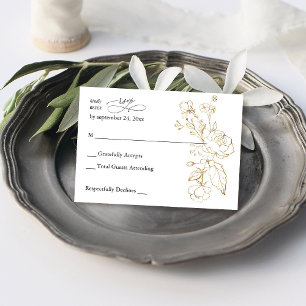 Floral Linal Or sans Repas RSVP
