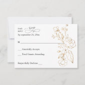 Floral Linal Or sans Repas RSVP (Devant)