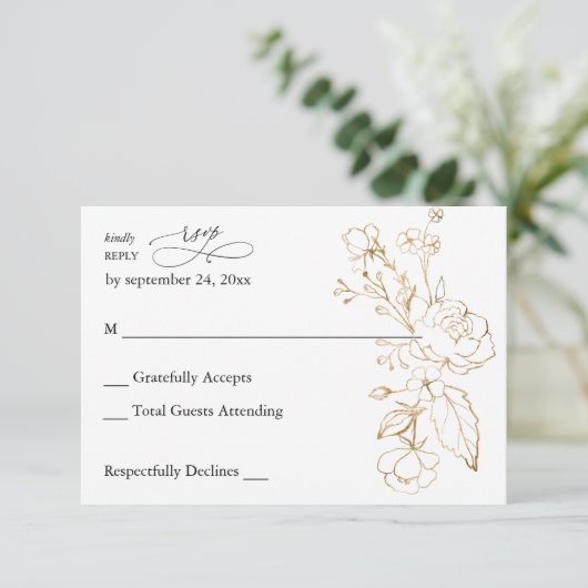 Floral Linal Or sans Repas RSVP (Debout devant)