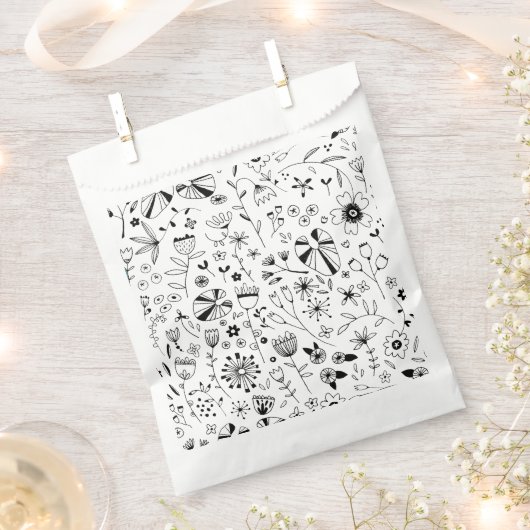 Floral Line Art Bedankzakje (Geknipt)