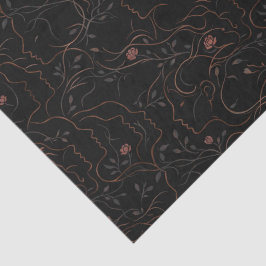 Floral Line Art Faces Tissue Paper Tissuepapier