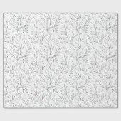 Floral Line art inpakpapier (Vlak)