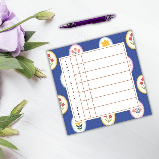 Floral Lined Frame - Blossom Time Sticky Notes