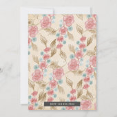  Floral Lingerie Bridal Shower Kaart (Achterkant)