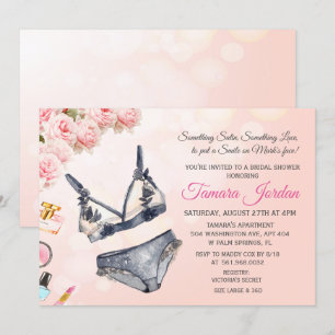 Floral Lingerie Bridal Shower Uitnodiging