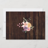 Floral Lingerie Douche Invitation fête nuptiale Bo (Dos)