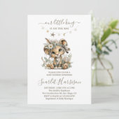 Floral lion king boy Baby Shower Invitation (Debout devant)