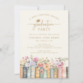 Floral Literary Afstuderen Kaart (Voorkant)