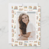 Floral Literary Afstuderen Kaart (Achterkant)