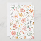 Floral Little Sunshine 1er Invitation anniversaire (Dos)