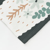 Floral Llamas Schattigee  textuur Fleece Deken (Hoek)