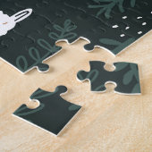 Floral Llamas Schattigee textuur Legpuzzel (Zijkant)