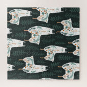 Floral Llamas Schattigee textuur Legpuzzel (Horizontaal)