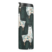 Floral Llamas Schattigee  textuur Thermosbeker (Geroteerd rechts)