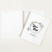 Floral Logo Custom Company Business & Name Girly Planner (Display)