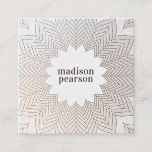  Floral Lotus Flower Mandala Vierkante Visitekaartje