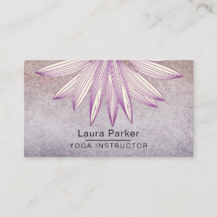 Floral Lotus Yoga Meditation Paars Holistic Visitekaartje