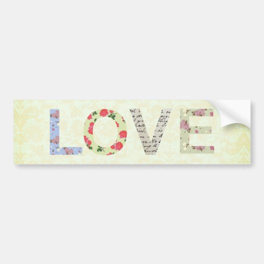 Floral Love Bumpersticker (Voorkant)
