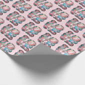 Floral LOVE Design met vlinders Cadeaupapier (Hoek)