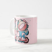 Floral LOVE Design met vlinders Koffiemok (Voorkant links)