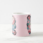 Floral LOVE Design met vlinders Koffiemok (Center)