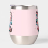 Floral LOVE Design met Vlinders Waterfles (Rechts)