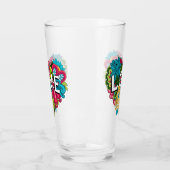 Floral Love Heart Glas (Links)