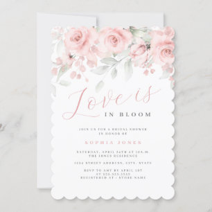 Floral Love is in Bloom Pink Blush Bruids Douche Kaart