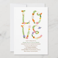 Floral LOVE Letters Rustic Woodland Wedding
