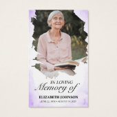 Floral Love Mémoire funéraire Carte photo (Devant)