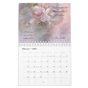 Floral Love Quotes 2023 Calendar Kalender
