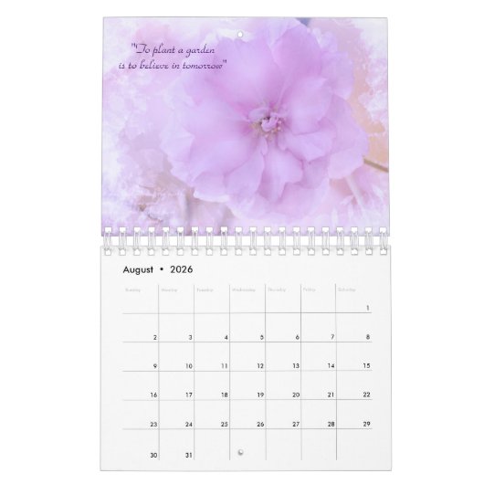 Floral Love Quotes 2023 Calendar Kalender (Aug 2026)