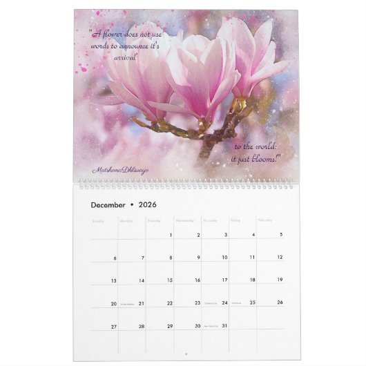 Floral Love Quotes 2023 Calendar Kalender (Dec 2026)