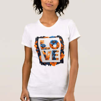 Floral LOVE T-shirt voor dames